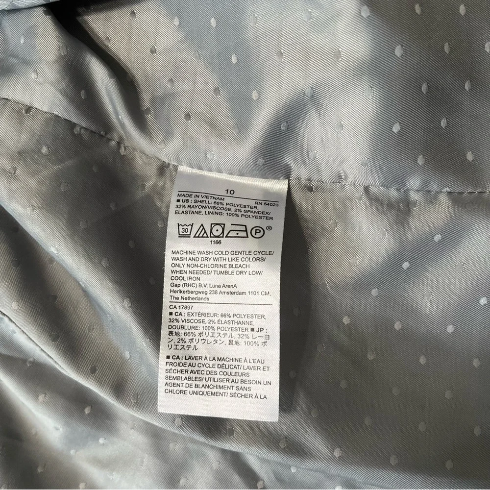Banana Republic Factory Gray Plaid Blazer Jacket in Size 10